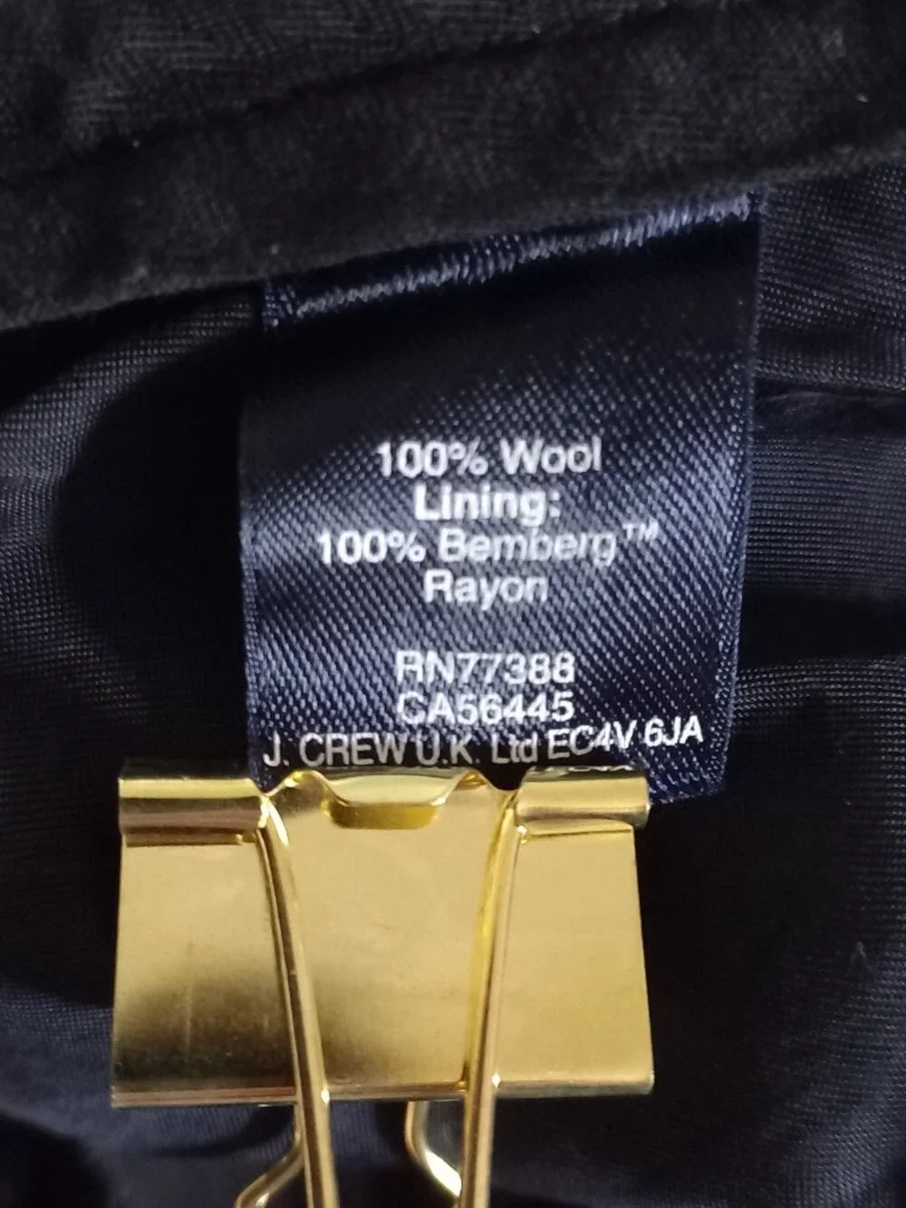 J.CREW LORO PIANA Ludlow slim fit 2 pc suit 38R/31x32 Black - Picture 10 of 15